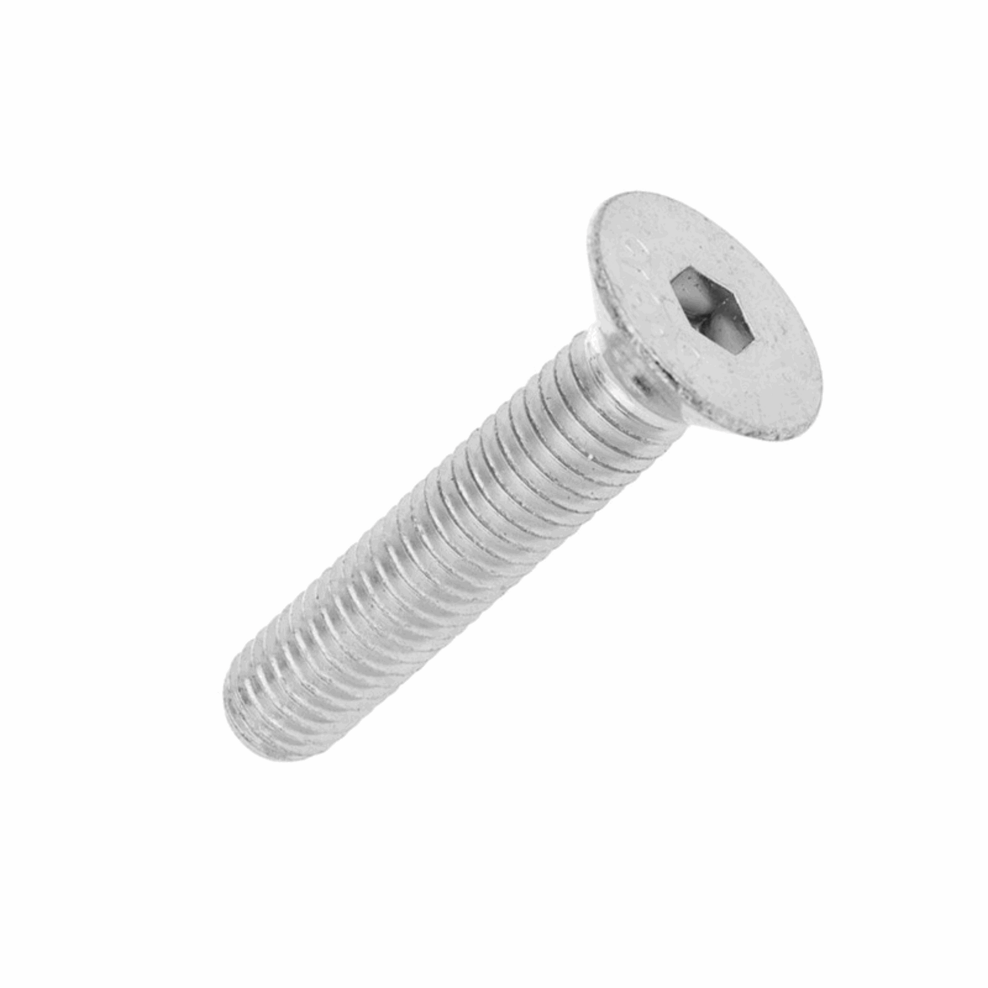 Vis FHC tête fraisée six pans creux filtage total CL10,9 Zingué blanc 