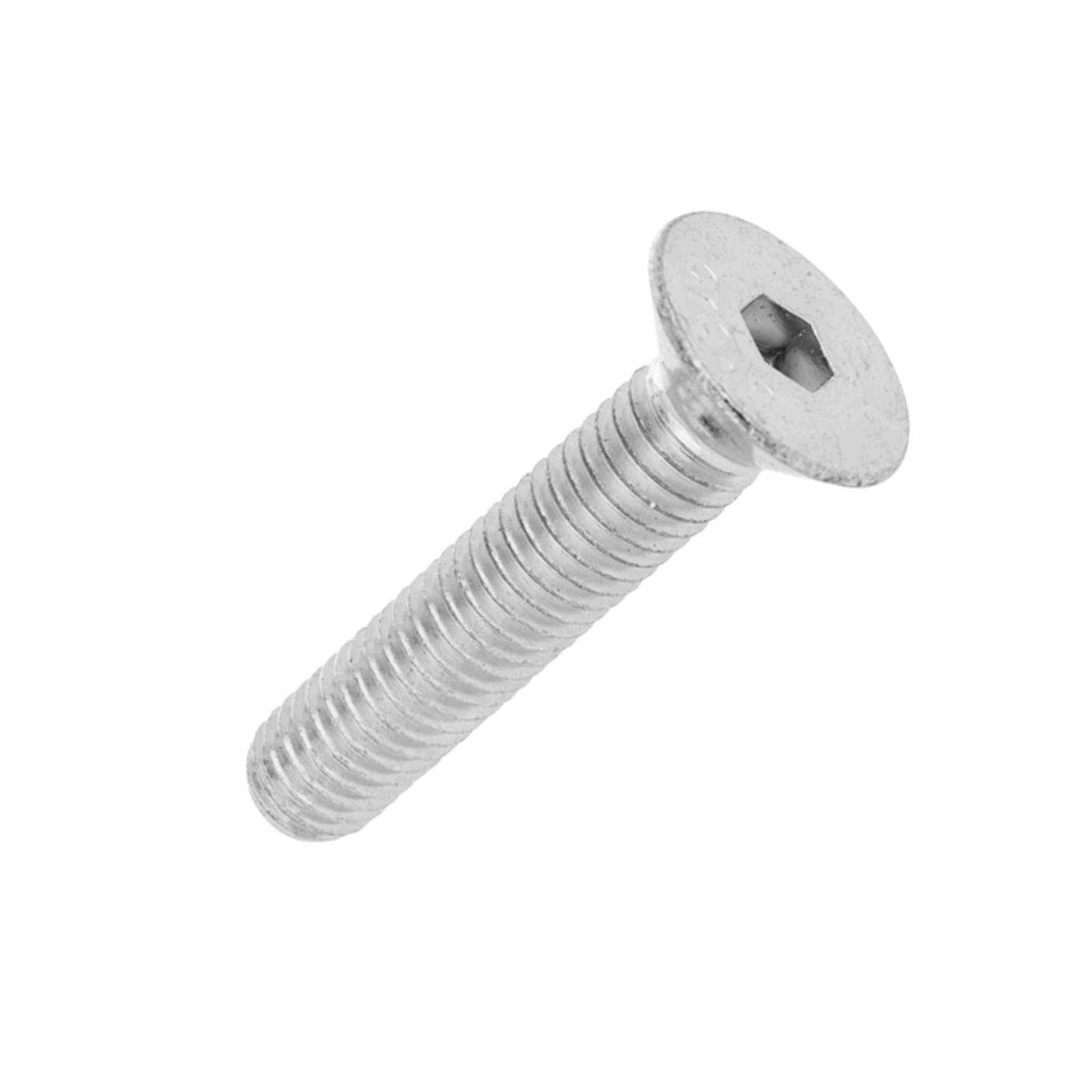 Vis FHC tête fraisée six pans creux filtage total CL10,9 Zingué blanc 