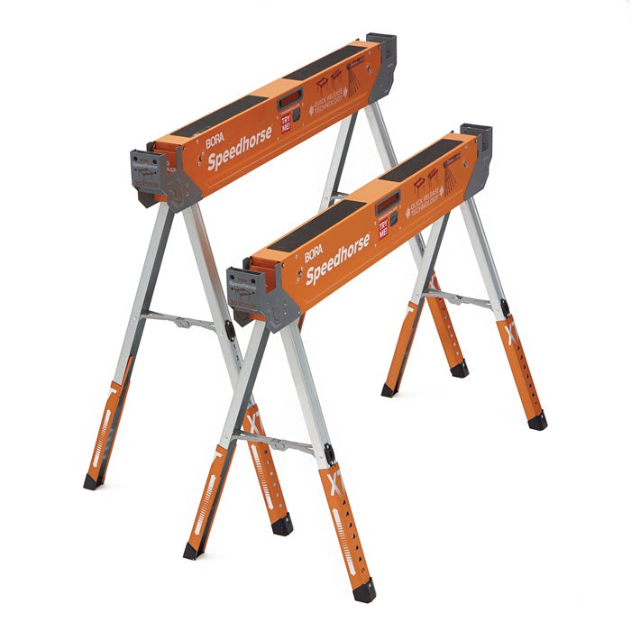 Tréteau pliable Speedhorse XT réglable 6 hauteurs capacité de charge jusqu'à 816 kg lot de 2