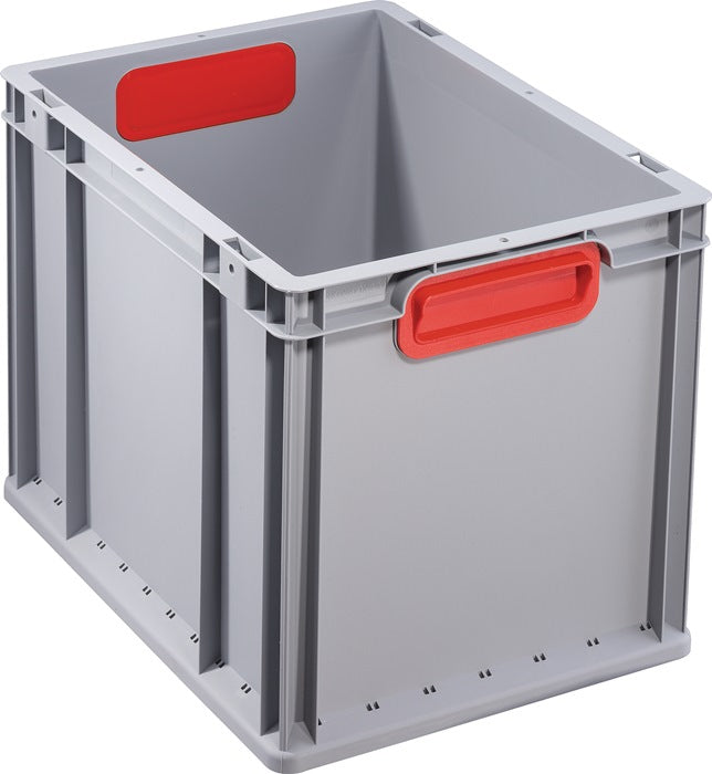 Caisse de transport gerbable grise