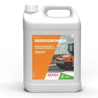 Dégoudronnant émulsionnable sur base végétale dissout goudrons bitumes asphaltes sur véhicules et matériels de travaux publics bidon 5 litres