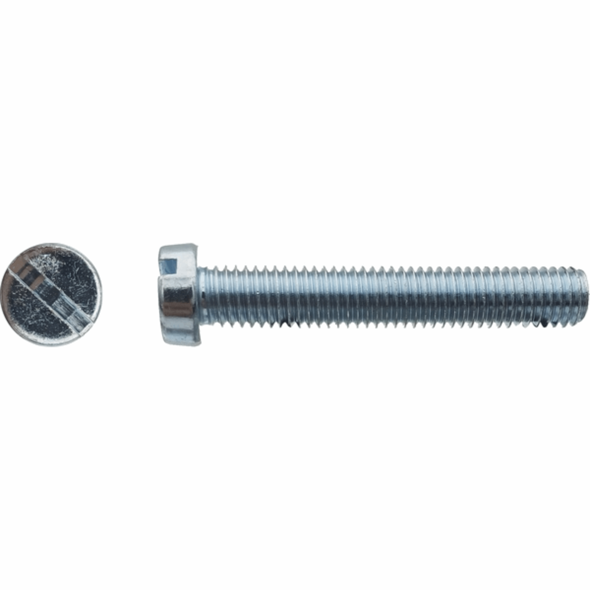 Vis à métaux TC tête cylindrique fendue Zingué blanc 