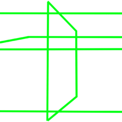 Laser 3 traits vert  LTE 3DV