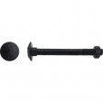 Boulon TRCC tête ronde collé carré noir - Ø6