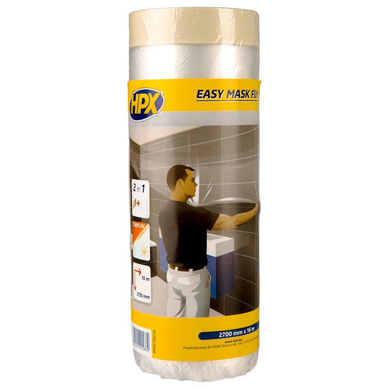 Film protecteur easy mask 2,70mx16m avec bande adhésive