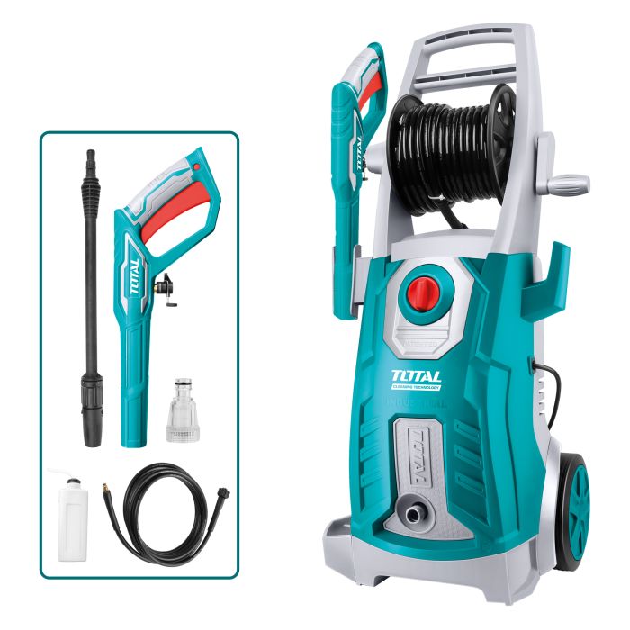 Nettoyeur haute pression avec enrouleur 2500 W 160 bars débit 402 l/h TGT11246 TOTAL