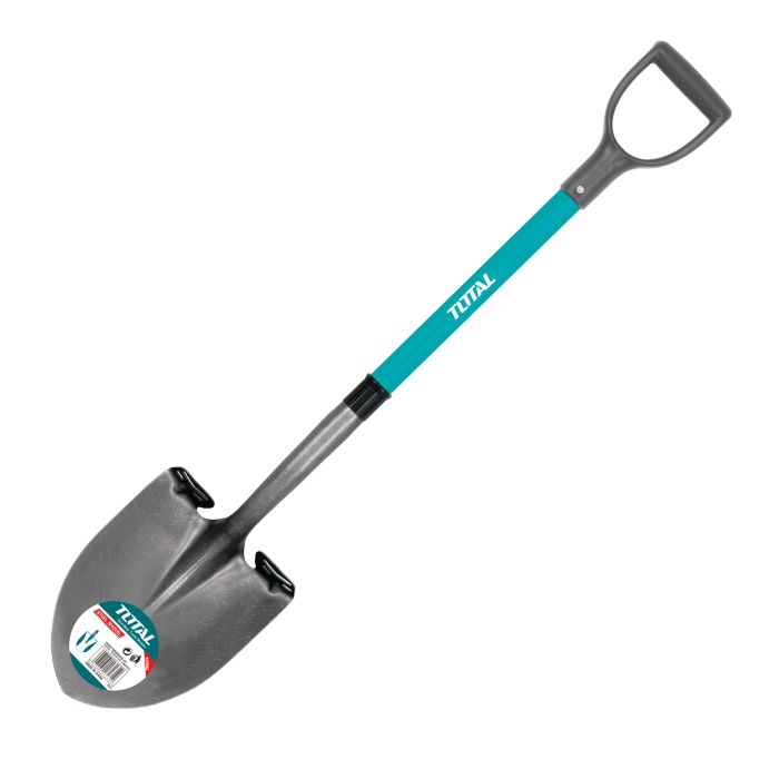 Pelle ronde 22 mm manche fibre de vert 1050 mm avec poignée