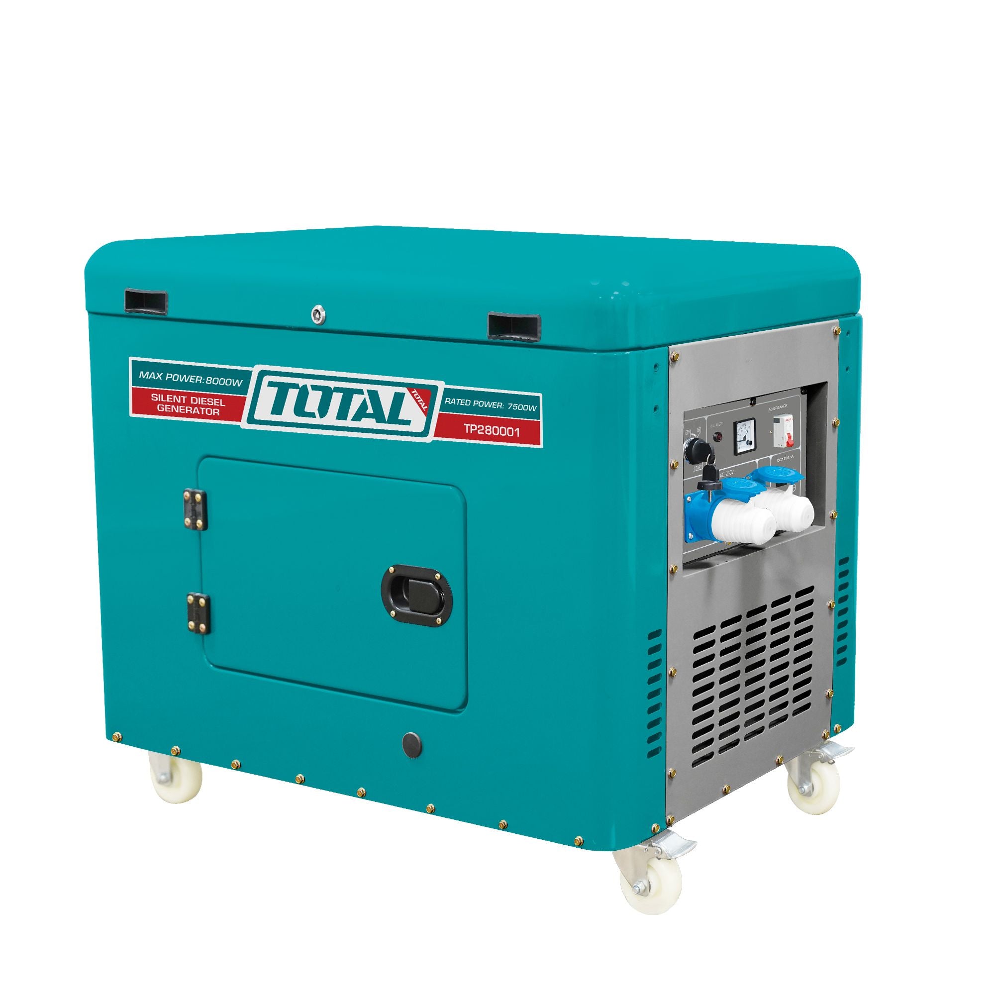 Groupe électrogène diesel insonorié 8,0 KW 220-240V TOTAL
