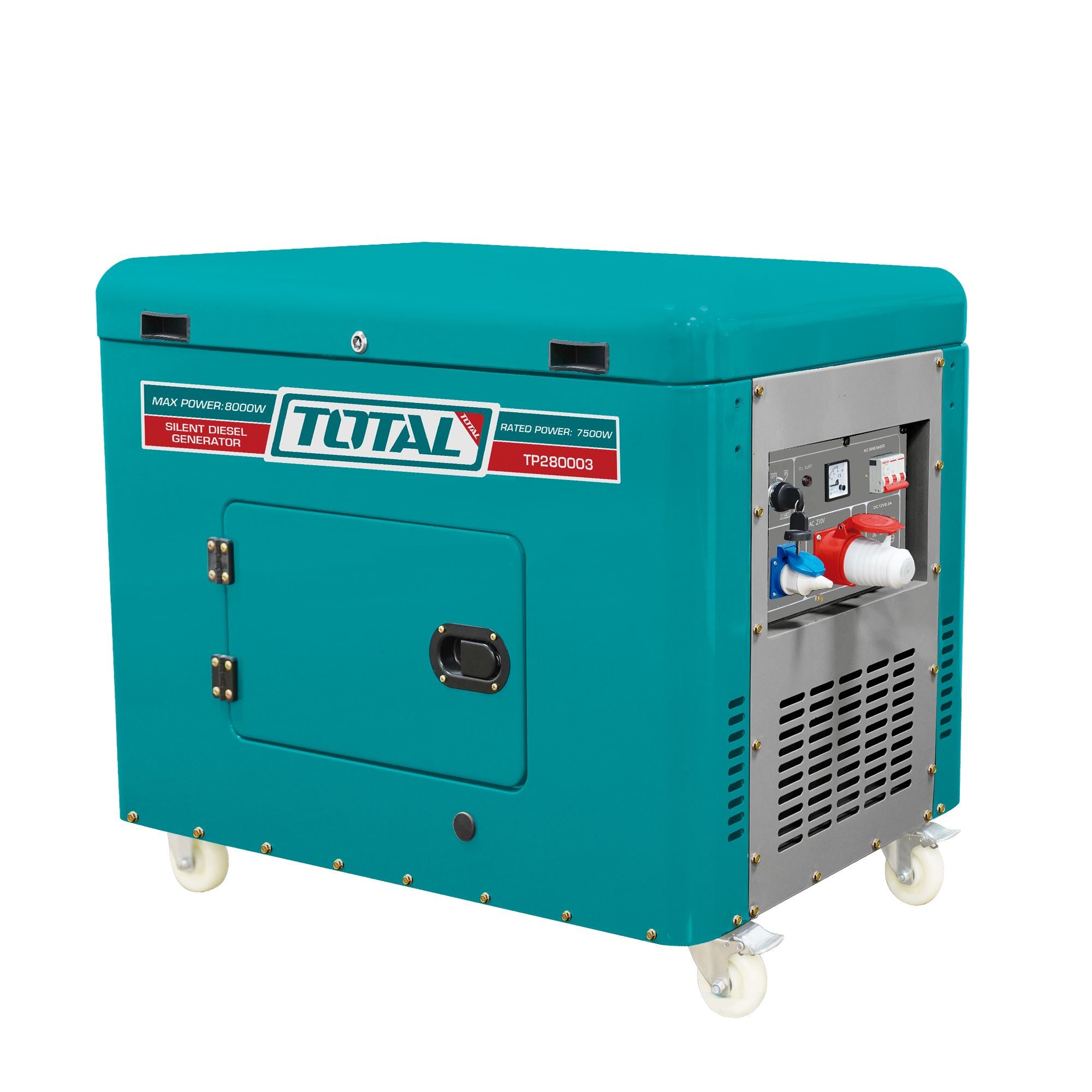 Groupe électrogène diesel insonorié 8,0 KW 380-400V TOTAL