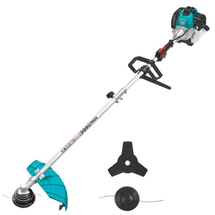 Débroussailleuse thermique 42,7 cm3 moteur 2 temps avec 1 lame et tête fil semi-automatique TP5434431E TOTAL