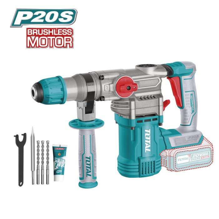 Marteau perforateur Brushless 20V 4,5 joules TRHLI20288 TOTAL vendu sans batteries en boite carton