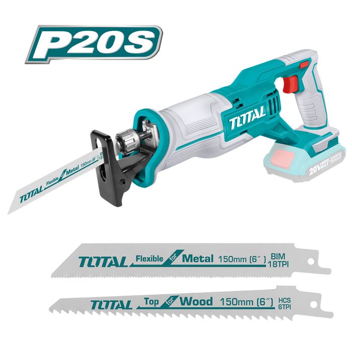 Scie sabre 20 V TRSLI1152 TOTAL vendu sans batteries en boite carton