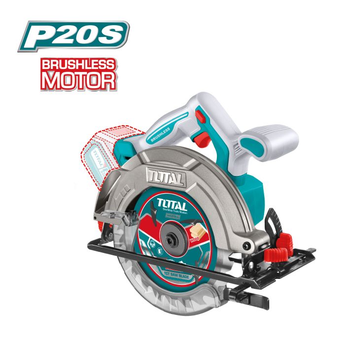 Scie circulaire 165 mm Brushless 20 V TSLI1652 TOTAL vendu sans batteries en boite carton
