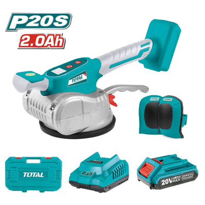 Ventouse vibrante pour pose de carrelage 20 V TTVLI20101 TOTAL vendu avec 1 batteries 2Ah en coffret