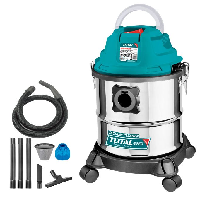 Aspirateur eau et poussières filaire 1000 W cuve 12 litres aspiration 15 Kpa TVC12202 TOTAL