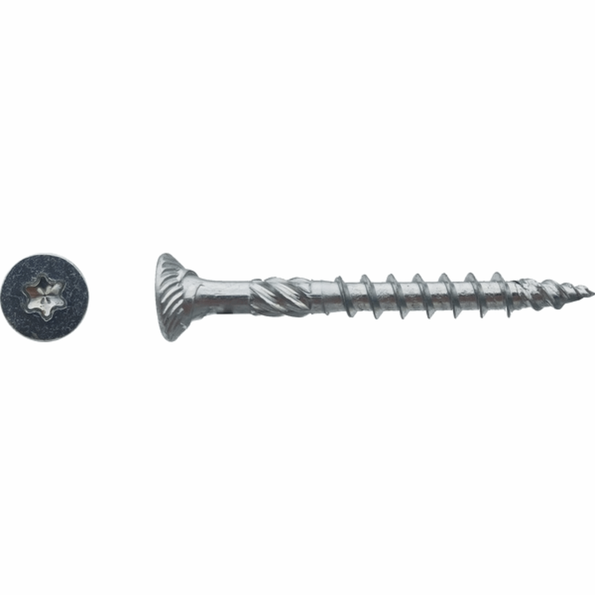 Vis Tk3 TF tête fraisée torx filtage partiel Zingué Blanc 