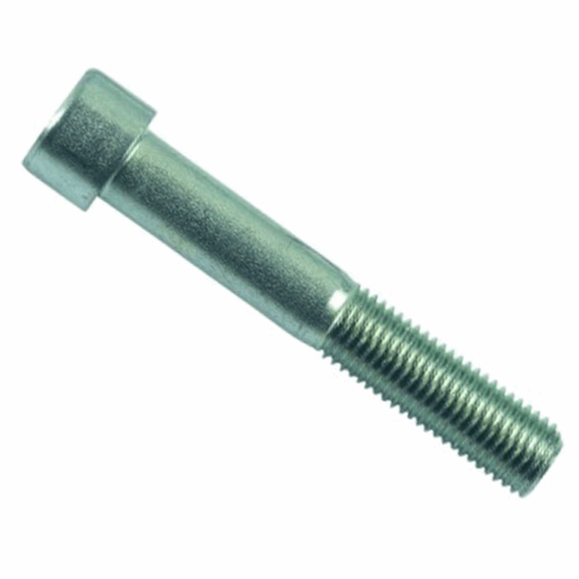 Vis CHC tête cylindrique six pans creux filtage partiel CL8,8 Zingué blanc 