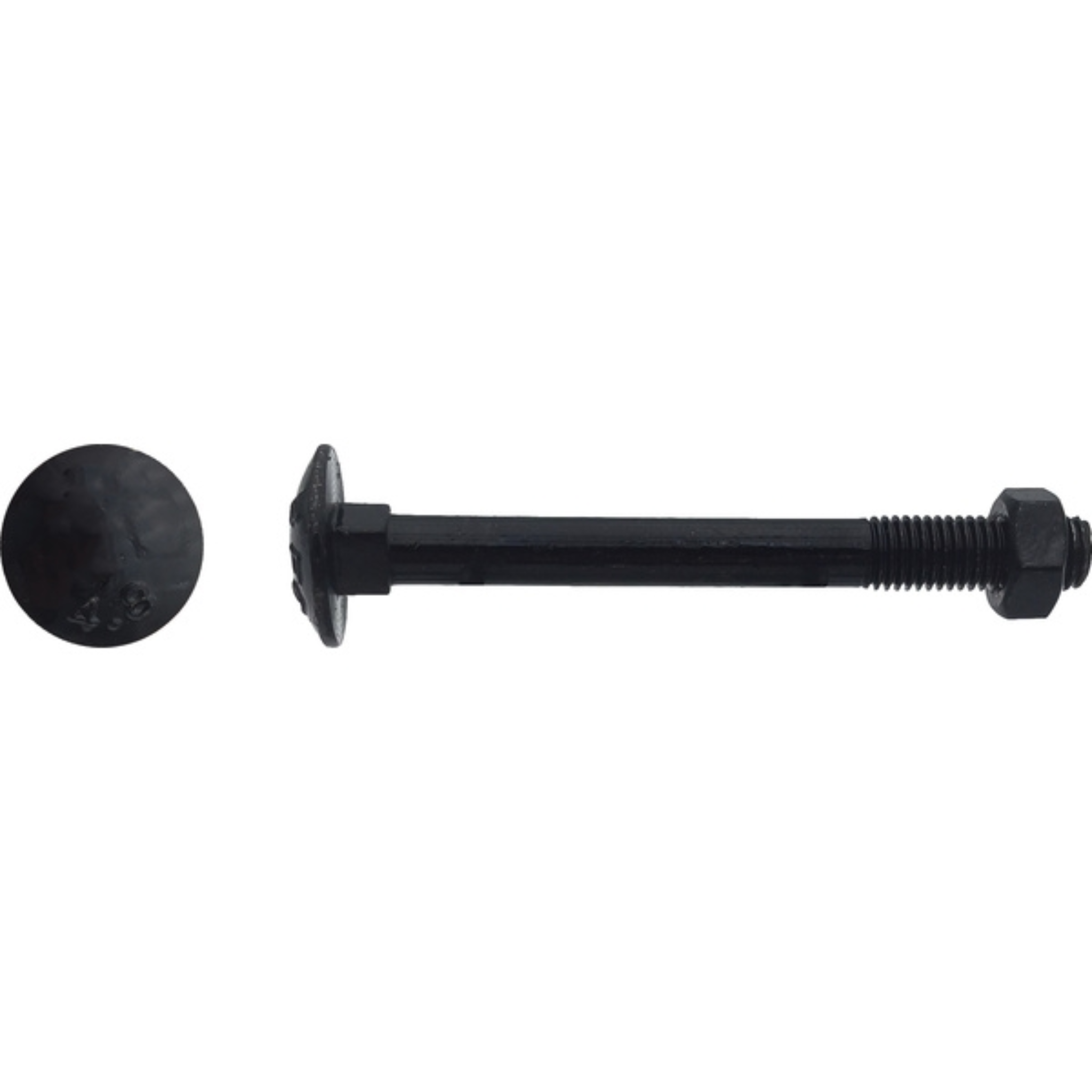 Boulon TRCC tête ronde collé carré noir 