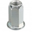 Ecrou à sertir hexagonal Inox tête plate Gofix - Ø5